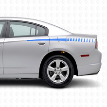 Adesivo in Vinile a Strisce Lampeggianti Coniche Laterali per Dodge Charger 2011-2014_2