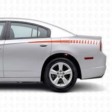 Adesivo in Vinile a Strisce Lampeggianti Coniche Laterali per Dodge Charger 2011-2014_3