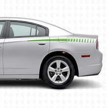 Adesivo in Vinile a Strisce Lampeggianti Coniche Laterali per Dodge Charger 2011-2014_4