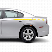 Adesivo in Vinile a Strisce Lampeggianti Coniche Laterali per Dodge Charger 2011-2014_5