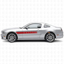 Kit Adesivi in Vinile con Strisce Laterali a Scacchi per Musclecar Musclecarmodel 2010-2014_3