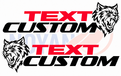 TEXT CUSTOM Cat Pair — Adesivo in vinile (universale)