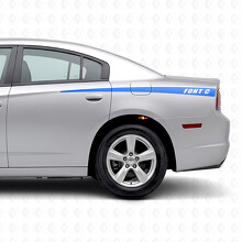 Strisce Personalizzate Coniche Adesivo Vinile Laterale per Dodge Charger 2011-2014_2