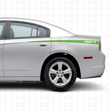 Strisce Personalizzate Coniche Adesivo Vinile Laterale per Dodge Charger 2011-2014_3