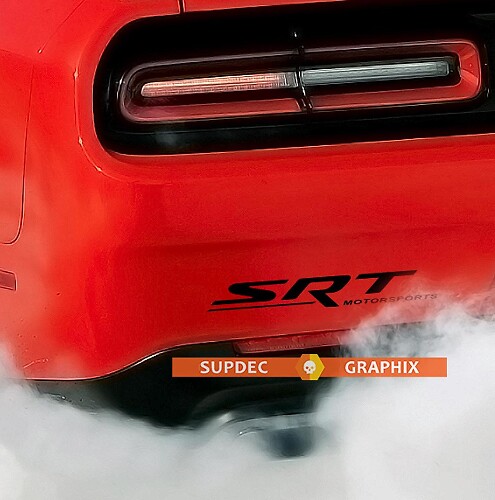 Set Adesivi in Vinile per Paraurti Posteriore SRT Motorsports per Dodge Charger Challenger Viper