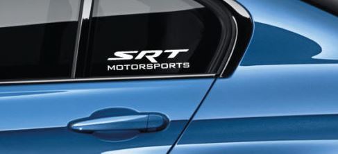 Adesivo decalcomania SRT Motorsports logo Mopar Dodge Racing Coppia HEMI Hellcat