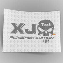 Decalcomania adesivo per auto camion - (2) XJ JEEP Punisher EDITION - Decalcomania adesivo in vinile Vinile per esterni
 2