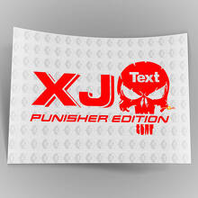 Decalcomania adesivo per auto camion - (2) XJ JEEP Punisher EDITION - Decalcomania adesivo in vinile Vinile per esterni
 3