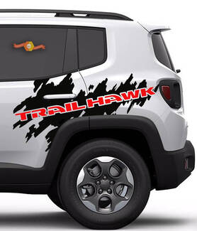 2 colori Jeep Renegade Cherokee Trailhawk Side Splash Logo Graphic Vinyl Decal 2018 2023