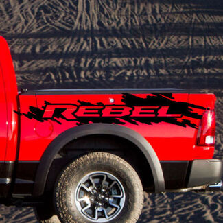 Dodge Ram Rebel Grunge Splash Logo Camion Vinile Decal Grafico Camo