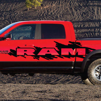 Dodge Ram Rebel Splash Grunge Logo Vinile Decal Grafico Camion Camo
