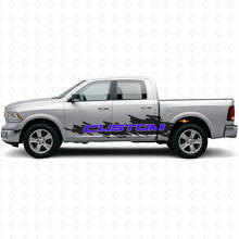 Kit di Adesivi Laterali in Vinile Stile Splash con Lettering Personalizzato per Dodge Ram Truck_2