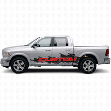 Kit di Adesivi Laterali in Vinile Stile Splash con Lettering Personalizzato per Dodge Ram Truck_4