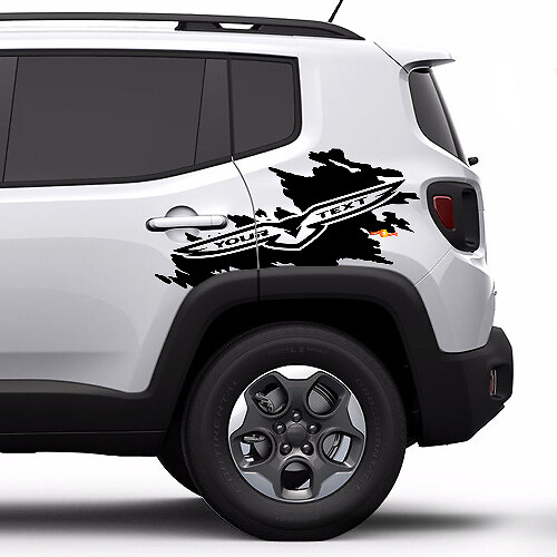 Jeep Renegade Cherokee Compass Trailhawk Side Splash Splatter Logo grafico adesivo in vinile
