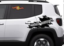 Jeep Renegade Cherokee Compass Trailhawk Side Splash Splatter Logo grafico adesivo in vinile
 2