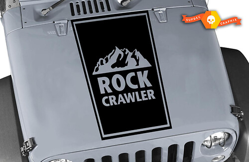 Adesivo in vinile per cofano Rock Crawler per Jeep Wrangler