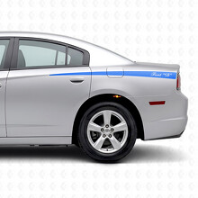 Strisce Coniche con Testo Personalizzato Adesivo Vinile Laterale per Dodge Charger 2011-2014_2