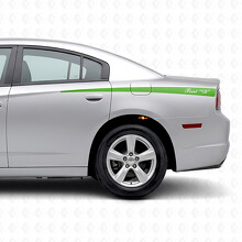 Strisce Coniche con Testo Personalizzato Adesivo Vinile Laterale per Dodge Charger 2011-2014_3