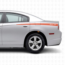 Strisce Coniche con Testo Personalizzato Adesivo Vinile Laterale per Dodge Charger 2011-2014_4
