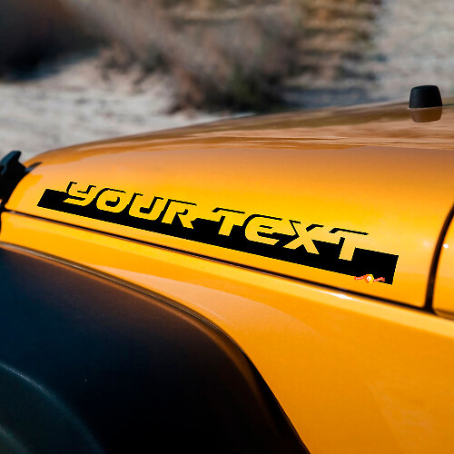 Adesivo in vinile con scritta Stip per cofano laterale per Jeep Wrangler Rubicon Sahara