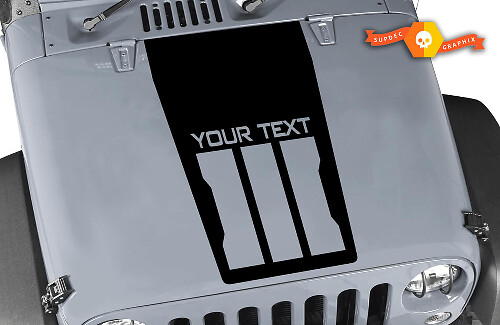 Adesivo in Vinile Nero Opaco Stile Black Ops Personalizzato per Jeep Wrangler