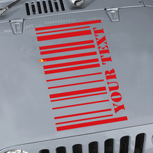 Adesivo in Vinile con Grafica Codice a Barre per Cofano Jeep Wrangler 3