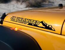 Adesivo in Vinile per Cofano Personalizzato & JK Unlimited per Jeep Wrangler_2