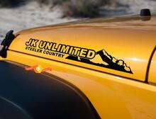 TESTO PERSONALIZZATO- JK JL Unlimited Edition Mountain decalcomania adesiva in vinile Si adatta a qualsiasi Jeep wrangler JK3 2