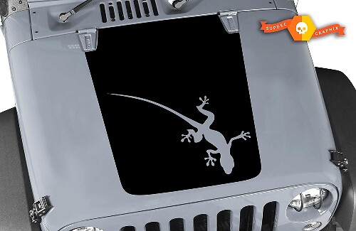 Adesivo in Vinile Blackout Lizard per Cofano Jeep Wrangler