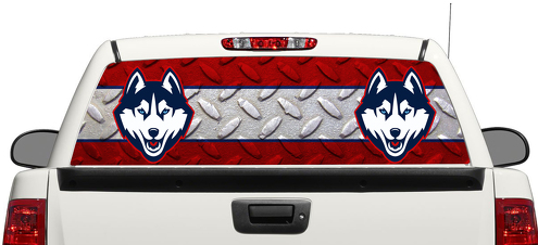 Logo Connecticut Huskies Basketball Adesivo per finestrino posteriore Pick-up Truck SUV Car 3