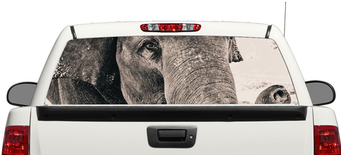 Elefante Animale selvatico Africa Adesivo per finestrino posteriore Pick-up Truck SUV Car 3
