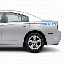 Adesivo in vinile laterale con testo personalizzato e strisce sfumate per Dodge Charger 2011-2014_2