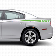 Adesivo in vinile laterale con testo personalizzato e strisce sfumate per Dodge Charger 2011-2014_3