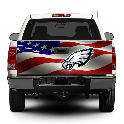 Philadelphia Eagles Football American Flag Portellone posteriore Decal Sticker Wrap Pick-up Truck SUV Car