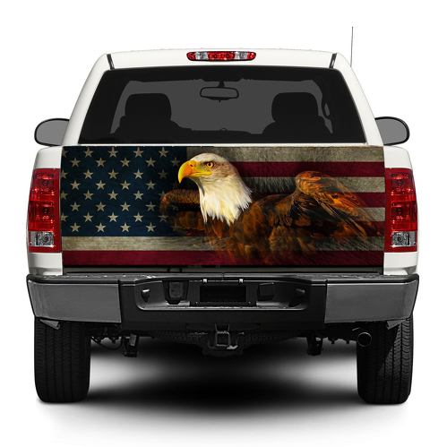 American Eagle USA Flag Portellone posteriore Decal Sticker Wrap Pick-up Truck SUV Car