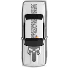 Calco di teschio e strisce di tetto per Dodge Challenger
 2