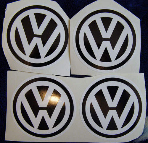 VW nero bianco Volkswagen decalcomania adesivi tazza