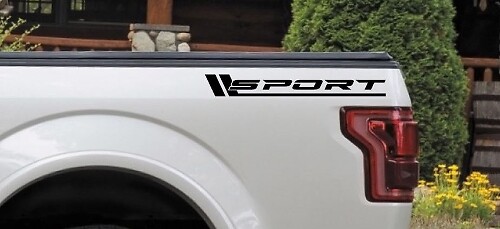 SPORT Vinyl Decal Truck bed Pickup turbo 4wd 4x4 diesel adesivo logo emblema BLK