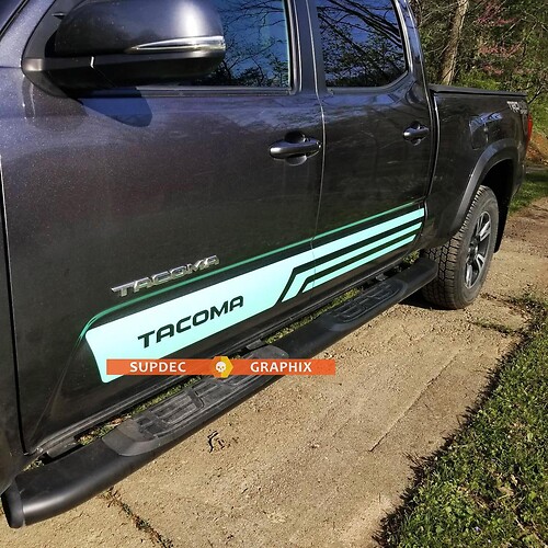 2x TRD Angel Decal Sticker Graphic Side Bed Stripe Body Kit per Toyota Tacoma Racing
