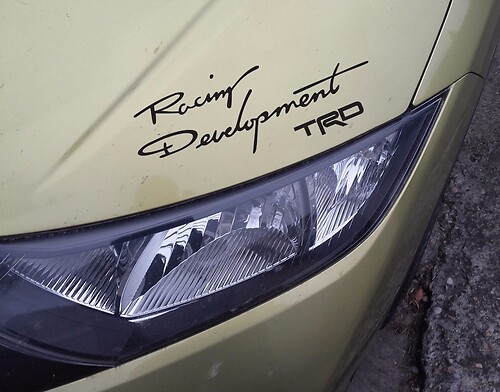 Adesivo in Vinile per Cofano Racing Development TRD per Toyota Tundra