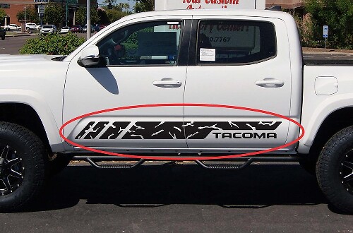 Decal Sticker Vinyl Stripe Kit Per TOYOTA TACOMA 2004-2017 4x4 Porta compressore