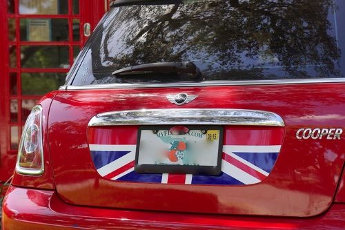 Grafica per bagagliaio Mini Cooper S R56 - Decalcomania bandiera inglese rossa bianca blu