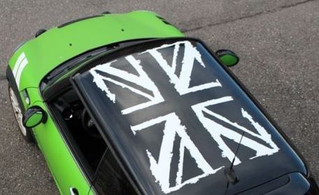 Set di Adesivi in Vinile con Bandiera Britannica Stilizzata per il Tetto MINI Cooper