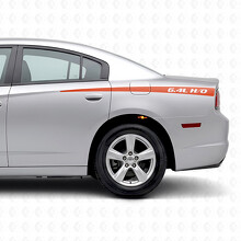 Adesivo in vinile laterale con strisce sfumate H/O 6.4L per Dodge Charger 2011-2014_4