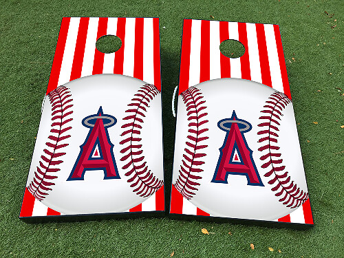 Strisce Adesive per Tavolo da Gioco Cornhole Baseball Los Angeles Angels VINILE CON LAMINAZIONE