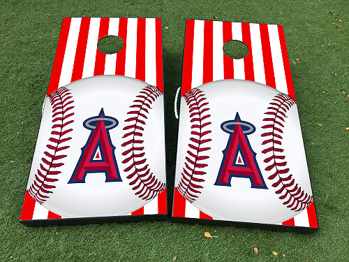 Set di Adesivi in Vinile per Tavolo Cornhole dei Los Angeles Angels Baseball