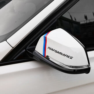 2 pezzi adesivi decorativi per specchietti per auto, decalcomanie in vinile sportive per prestazioni per BMW
