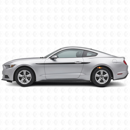 Strisce Laterali con Contorno Accentato Adesivo in Vinile per Ford Mustang 2015-2020_1