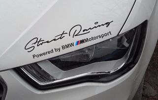 Set 2 adesivi per decalcomanie laterali per carrozzeria BMW Street Racing compatibili con la serie BMW M
