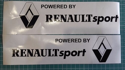 Adesivo in vinile laterale Powered by Renault Sport per Renault Megane
